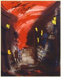 Town. Traffic Light